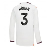 Camiseta Manchester City Ruben Dias #3 Visitante Equipación 2023-24 manga larga